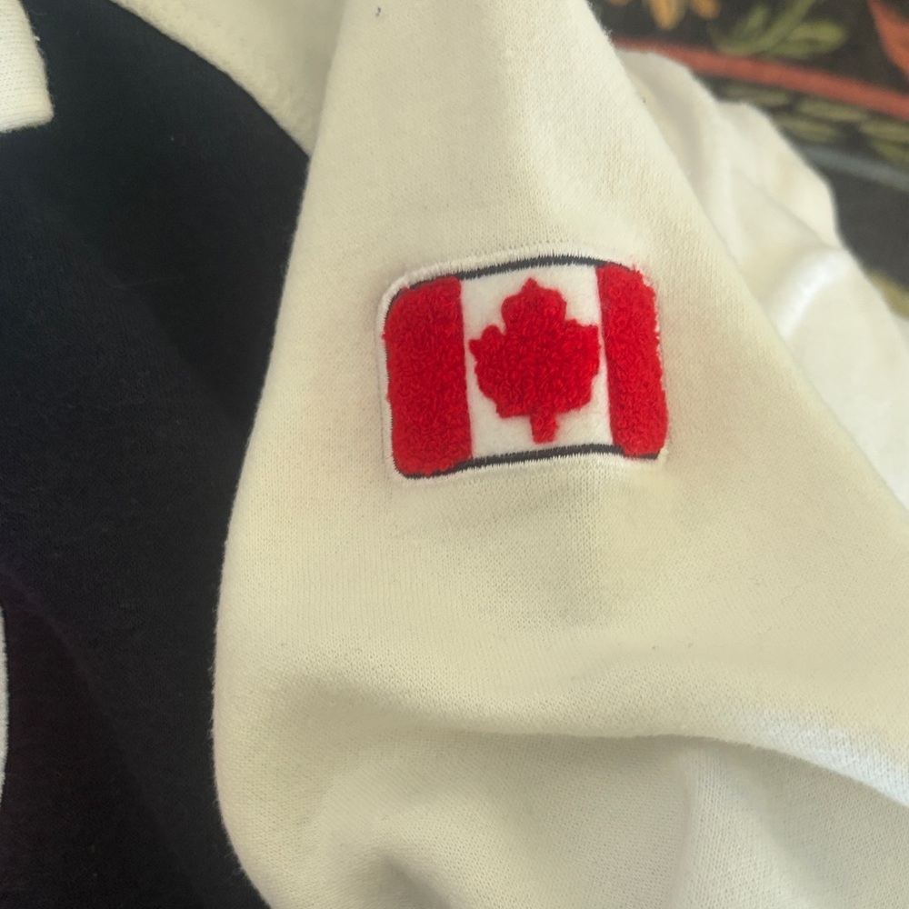 Men's Canada Hoodie - Navy and White and Red - Picture 4 of 5